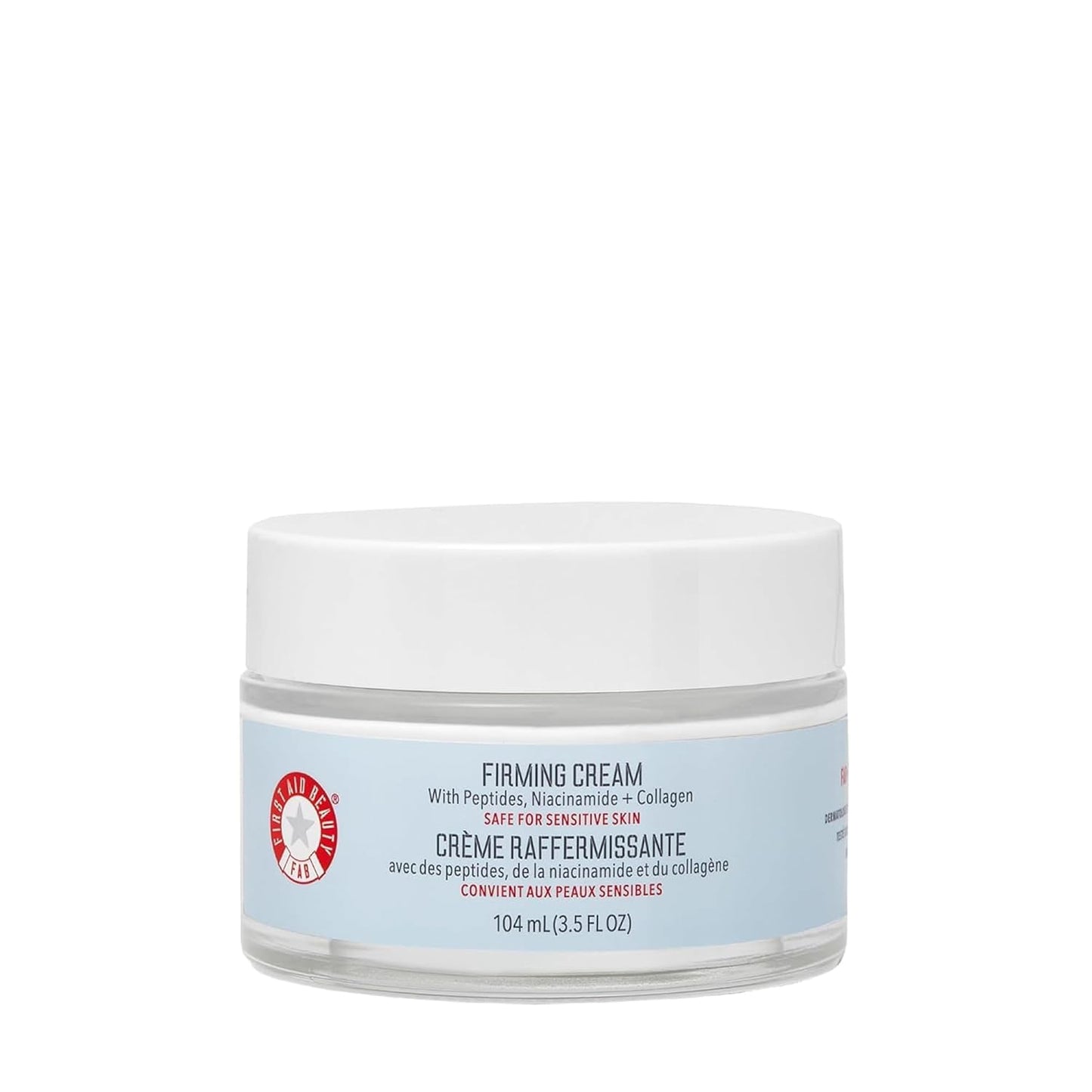First Aid Beauty - Firming Collagen Cream with Peptides & Niacinamide, Ultra-Rich Plumping Moisturizer, Hydrates & Visibly Firms, Non-Comedogenic, Safe for Sensitive Skin, 3.5 oz-GlimoraGlow
