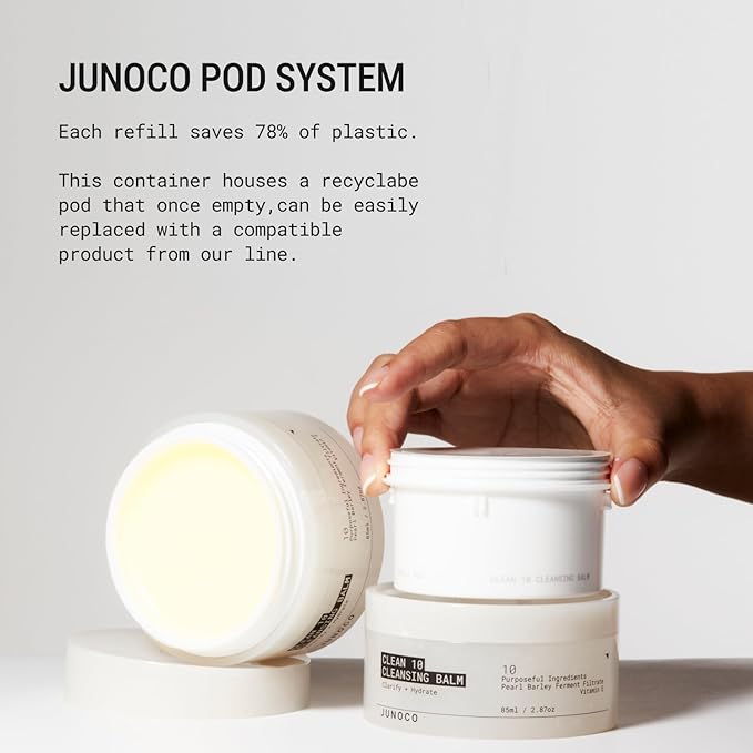 JUNO & Co. JADE Clean10 Cleansing Balm - Effortlessly Removes Makeup & SPF - 2.87oz Makeup Remover Balm Refill-GlimoraGlow