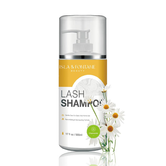 Isla & Fontane Lash Shampoo Bulk – Multi-Scent Series – 17 fl oz / 500ml | Gentle Eyelash Cleanser for Lash Extensions | Non-Irritating | Professional Lash Bath Foam For Salon And Home Use (Chamomile)-GlimoraGlow