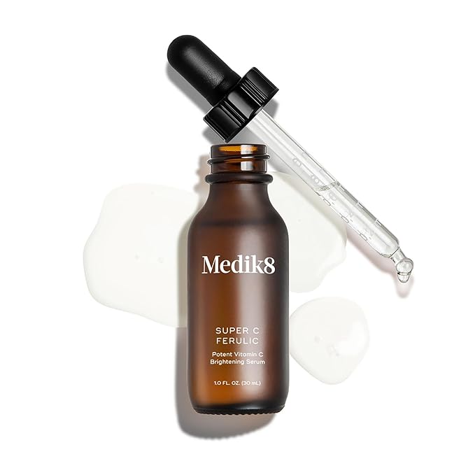 Medik8 Super C Ferulic - 30 Percent Ethylated L-Ascorbic Acid Vitamin C Serum - Face Serum with Vitamin E and Ferulic Acid - Gluten Free - 1.0 oz-GlimoraGlow
