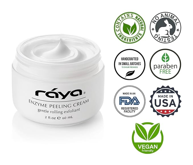 RAYA Enzyme Peeling Facial Cream (109) | Gentle, Exfoliating Treatment for Sensitive Skin | Cleanses, Polishes, and Improves Complexion-GlimoraGlow