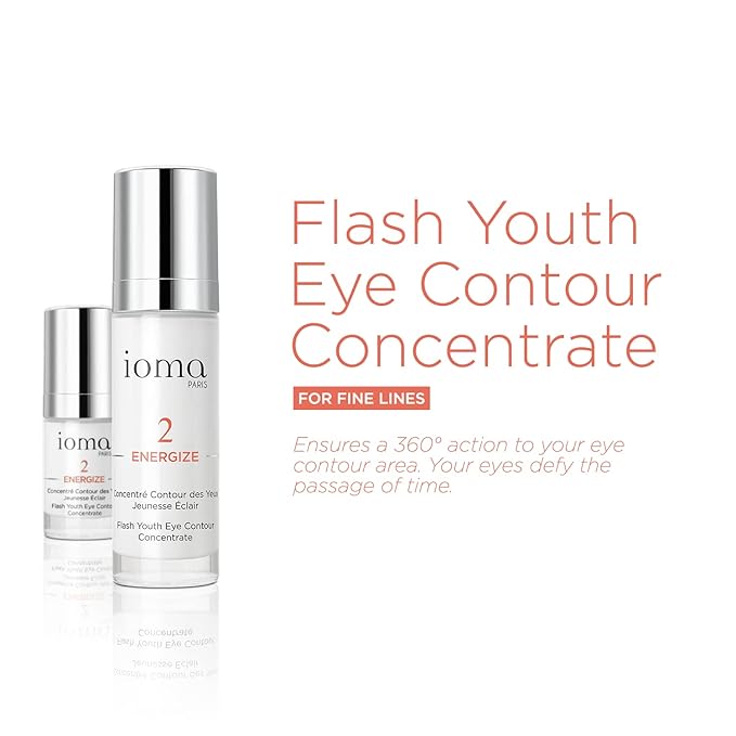 IOMA Paris - ENERGIZE Flash Youth Eye Contour Care - Eye Concentrate, Brightens Skin Tone and Erases Fine Lines, Eye Cream for Dark Circles & Puffiness, (30 ml)-GlimoraGlow