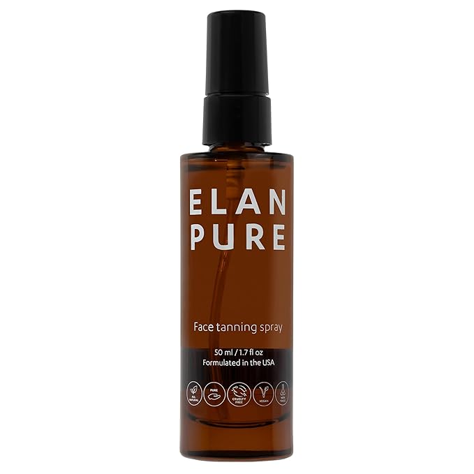 Face Tanning Mist, Organic Ingredients, Sunless Self Tanner, Bronzing, Hydrating, Steak-Free, Long Lasting Glow-GlimoraGlow