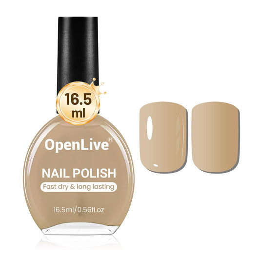 16.5ml Nude Brown Nail Polish Large Volume Quick Drying Nail Polish, Fast Drying and Long Lasting Color Nail Art DIY Home Manicure Gift for Women-GlimoraGlow