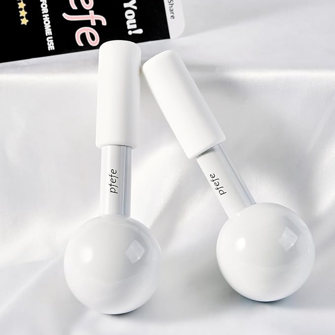 Ice Globes for Face & Eyes, Unbreakable Stainless Steel Cryo Sticks for Beauty Routines, Facials Cold Roller Cooling Globes for Puffiness, Wrinkles, Dark Circles, Headaches-GlimoraGlow