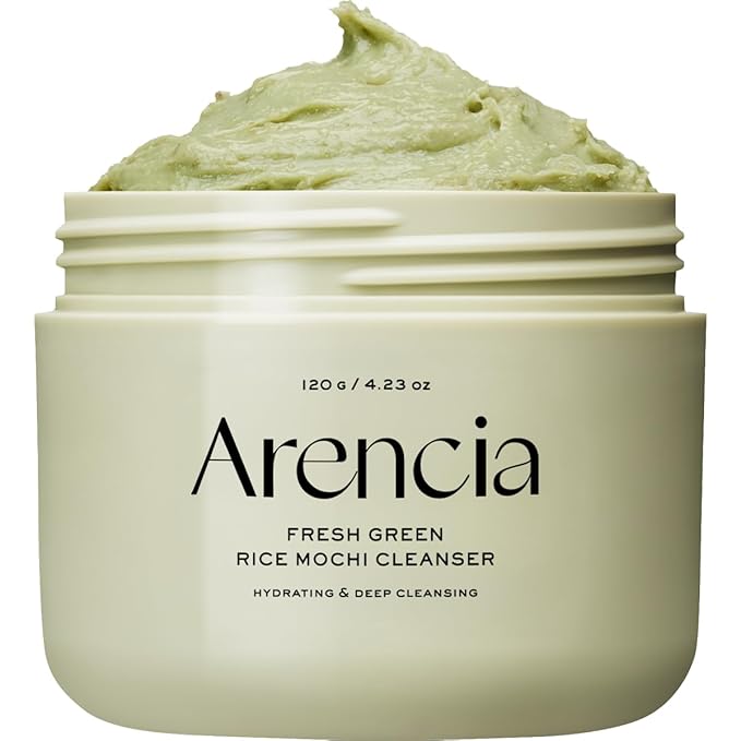 Korean Rice Mochi Face Cleanser - Face Mask, Foaming Cleanser, Gentle Scrub All in One - Deep Cleansing, Moisturizing, Pore Minimizing, Removing Blackhead- with Rice Water & Green Tea, Mugwort-GlimoraGlow