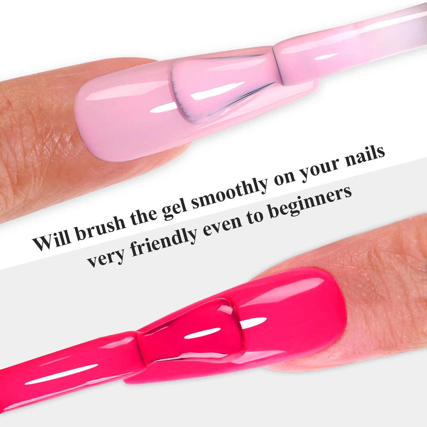 Imtiti Gel Nail Polish Kit, 2 Pcs 10ml Hot Pink & Macaron Pink Colors Gel Polish Soak Off UV LED Spring Summer Pink Gel Polish Nail Art Manicure Salon DIY Design Gel Nail Kit-GlimoraGlow