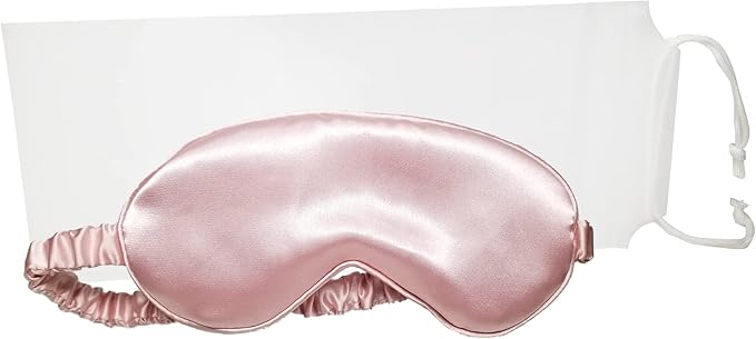 in Flight Mind Mulberry Silk Sleep Mask, Eye Mask for Sleeping with Elastic Headband, Super Soft Sleeping Mask,Comfortable Silk Eye Sleep Mask, Sleep Eye Mask for Night Sleeping, Travel, Nap(Pink)-GlimoraGlow