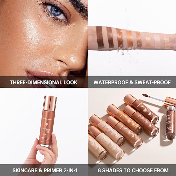 Halo Glow Liquid Face Filter, Complexion Booster For A Glowing, Soft-Focus Look, Infused With Hyaluronic Acid, Vegan & Cruelty-Free 1.06 OZ/31.5ml -04-GlimoraGlow