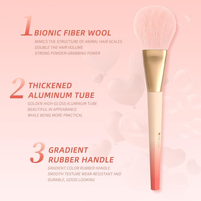 DUcare Makeup Brushes Set 14Pcs Love Struck Makeup Brush Set Premium Synthetic Kabuki Foundation Blending Face Powder Blush Concealers Eye Shadows Brushes-GlimoraGlow