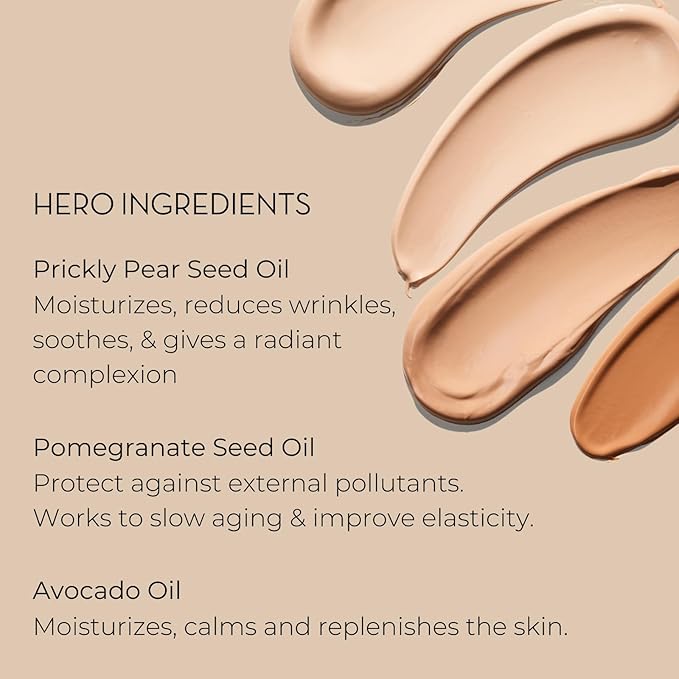 INIKA Organic BB Cream Foundation - Vegan Makeup with Hydrating Prickly Pear, Jojoba, and Pomegranate Seed Oil - Lightweight, Radiant BB Glow for Balanced Skin Tone, Cream 1 fl oz-GlimoraGlow