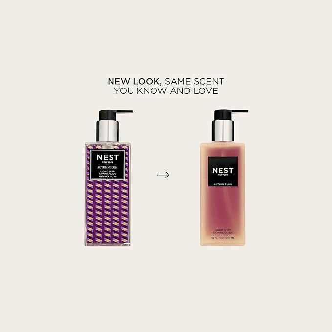 NEST New York Liquid Soap, Autumn Plum - 10 fl oz - Cleanses & Nourishes Skin - Approx. 300 Pumps Per Bottle - Gluten Free & Cruelty Free-GlimoraGlow