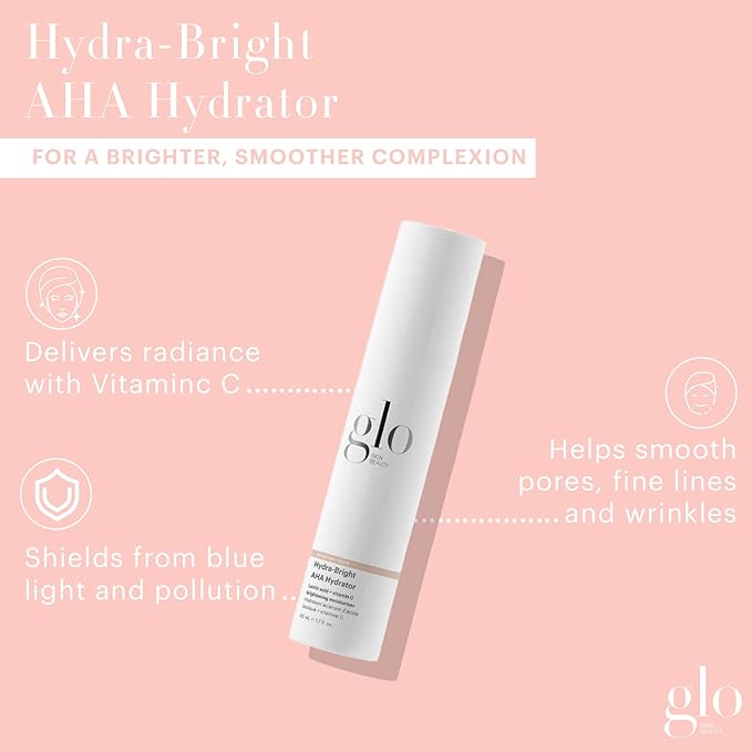 Glo Skin Beauty Hydra-Bright AHA Hydrator | Lightweight, Illuminating Treatment Moisturizer Targets A Brighter, Smoother Complexion (1.7 Fl Oz)-GlimoraGlow