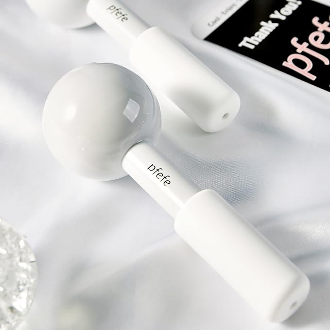 Ice Globes for Face & Eyes, Unbreakable Stainless Steel Cryo Sticks for Beauty Routines, Facials Cold Roller Cooling Globes for Puffiness, Wrinkles, Dark Circles, Headaches-GlimoraGlow