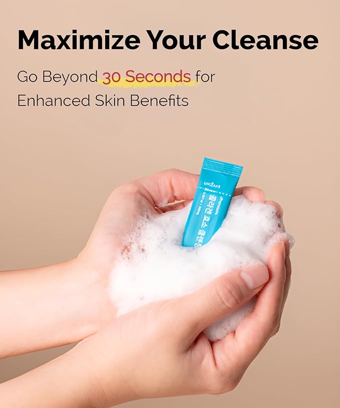 UNIZAAR Fill Collagen Enzyme Powder Face Wash Set of 2 – (0.007 oz * 60EA) Luxurious French Collagen & Urea Infused Korean Cleanser, Travel Face Wash, Travel Size Face Wash for Women, Korean Skin Care-GlimoraGlow