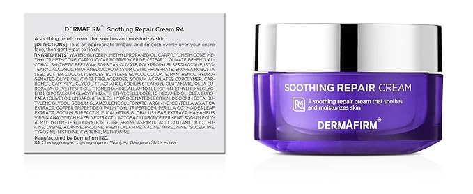 Dermafirm Soothing Repair Hydrating Face Cream R4 | Daily Face Moisturizer Facial Lotion with Eucalyptus, Peptide and Collagen | Gentle for All Skin Types No Animal Trials No Paraben 1.69 fl oz-GlimoraGlow