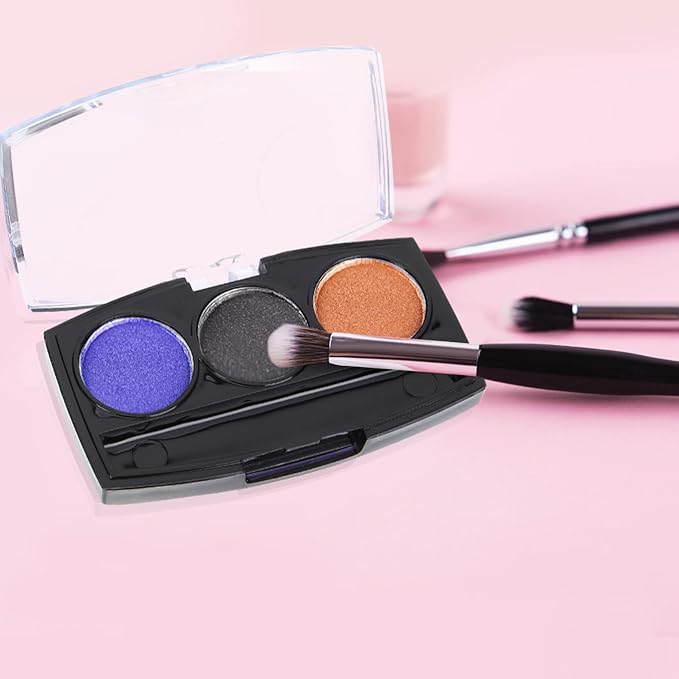 10Pcs Empty Magnetic Eyeshadow Palette Empty Eyeshadow Pans Containers Eyeshadow Palettes 3 Grids Makeup Pans Cosmetic Pans Eyeshadow Makeup Containers for Women Girls-GlimoraGlow