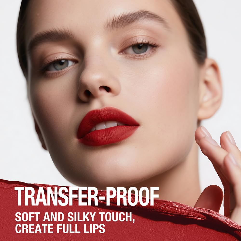 12Pcs Matte Lipstick + Lip Liner Pens Lip Combo Sets, Creamy Matte Lip Makeup Kit Long-Lasting Waterproof, Smudge-Proof Highly Pigmented Formula, Bold & Chic Shades Makeup Set (Bold Reds Collection)-GlimoraGlow