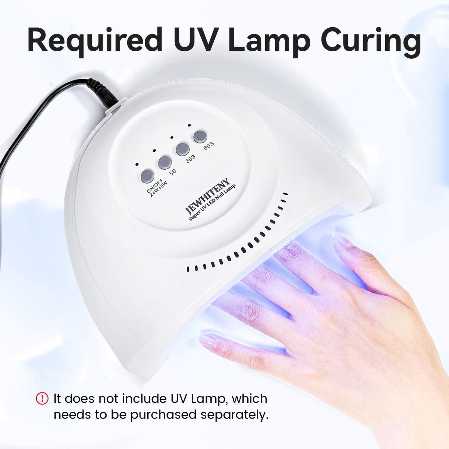 JEWHITENY 10ML Top Coat Nail Polish High Gloss Shine Finish No Wipe No Dip Long Lasting Gel Nail Polish Professional DIY Need U V Lamp Curing-GlimoraGlow