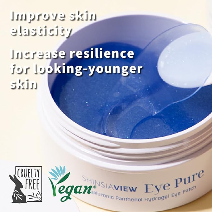 Hyaluronic Panthenol Under Eye Patches Vegan Firming Eye Gel Mask for Wrinkle, Puffy Eye, Dark Circle Treatment 30 Pairs-GlimoraGlow