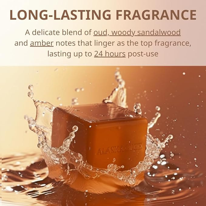 Luxury Shower Bar (Pack of 4) Perfumed Body Soap with Long-Lasting Fragrance Softens & Hydrates Skin Long Lasting Scent Rich Foam Bundle Value Set Body Wash Shampoo Deodorant-GlimoraGlow