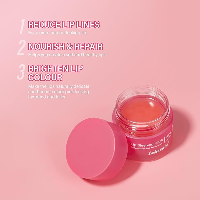 Hydrating Lip Sleeping Mask - Day and Night Repair Lip Balm for Chapped Dry Lips - Reduce Lip Lines, Enhance Lip Color, Hydrate & Plump Lips Care Lip Mask (Grape)-GlimoraGlow