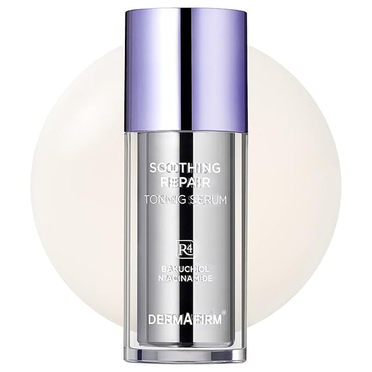 DERMAFIRM Bakuchiol Retinol Serum for Glass Skin with Niacinamide & Peptides | Daily Korean Skin Care for Sensitive Skin | Soothing Repair Toning Serum R4 for Glass Skin-GlimoraGlow