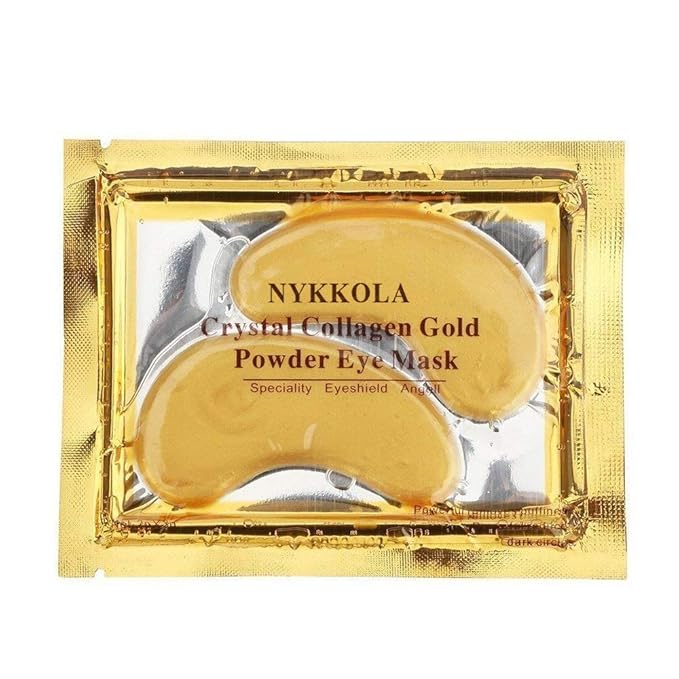 20 Pairs Gold Eye Mask Powder Crystal Gel Collagen Eye Pads For Anti-Aging & Moisturizing Reducing Dark Circles, Puffiness, Wrinkles-GlimoraGlow