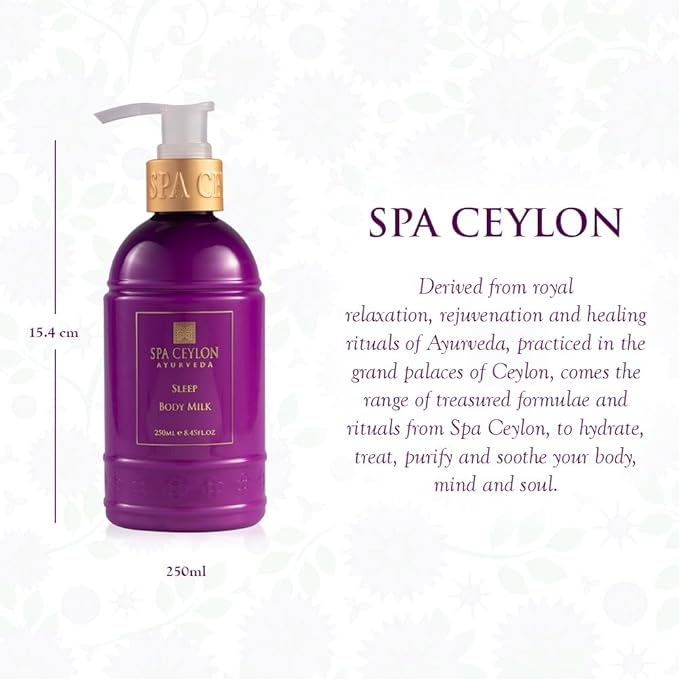 SPA CEYLON SLEEP Body Milk | Pure Lavender & Luxurious Fragrance | Nourishes & Treats Dryness | Suitable for all skin types-GlimoraGlow