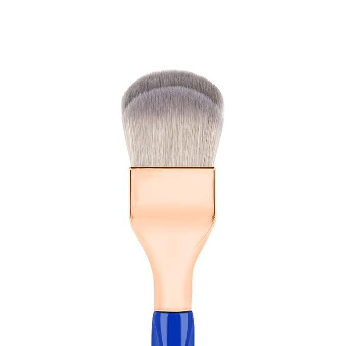 Bdellium Tools Professional Makeup Brush - Golden Triangle 952 Small Rounded Double Dome Blender - With All Vegan and Soft Synthetic Fibers, For Application & Blending (Blue, 1pc)-GlimoraGlow