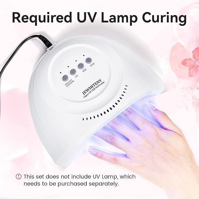 JEWHITENY Poly Extension Gel Nail Set Clear White Pink Poly Nail Gel With Base Coat Top Coat for Finger Art and Home DIY French Manicure Need U V Lamp Curing-GlimoraGlow