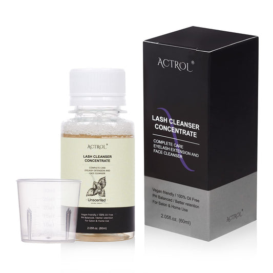 Eyelash Cleanser Concentrate 60ml Unscented Professional Lash Shampoo Foaming Cleanser DIY Wash for Extensions Lashes with Salon Home Care-Makes 6 Bottles-GlimoraGlow