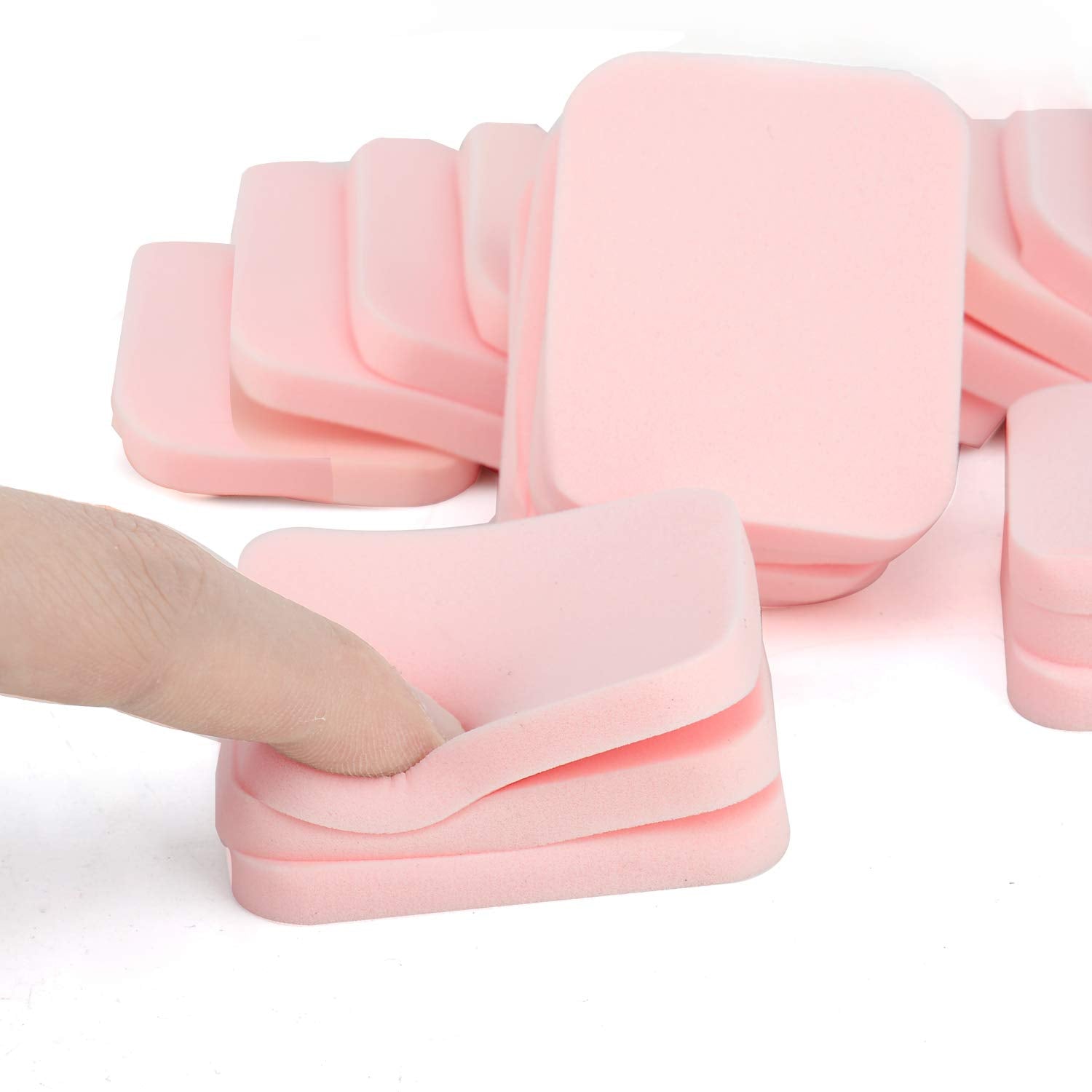 40 PCS Makeup Blenders Sponges Set, Use for Dry and Wet, Perfect for Full Face Curve Blending, Cream, Liquid, Powder Foundation Cosmetics, Latex Free & Soft & Flexible, Square-GlimoraGlow