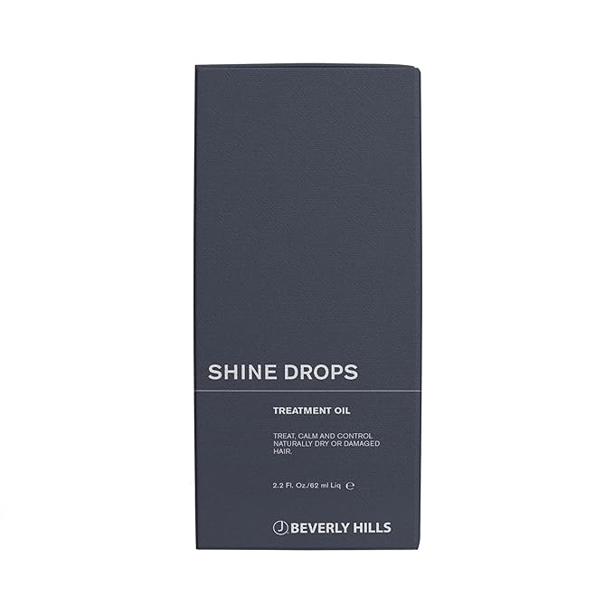 J Beverly Hills Shine Drops Hair Treatment Oil with Botanical Oils for Shine, Nourishment and Dry Hair Repair, 2.2 Oz-GlimoraGlow