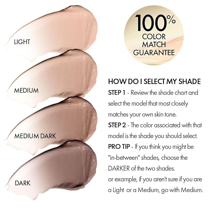 Jerome Alexander My Color Self Adjusting Full Coverage Foundation Makeup with Kabuki Brush (Light)-GlimoraGlow