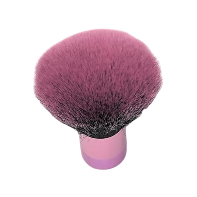 Luxurious and Large Soft Fluffy Powder Brush, Use as a Spray Tan Finishing Tool, Multipurpose Face and Body Barber and Beauty Tool, Large Kabuki Brush by BevyGold (Pink)-GlimoraGlow