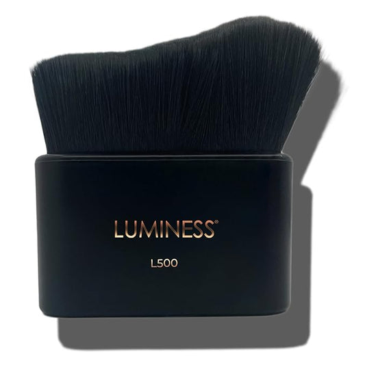 LUMINESS Professional-Grade L500 Buffing Makeup Brush - Angled Make Up Air Brush for Airbrush Spray Foundation - Face Brush for Seamless Buffing & Blending Application, Natural-Looking Finish-GlimoraGlow