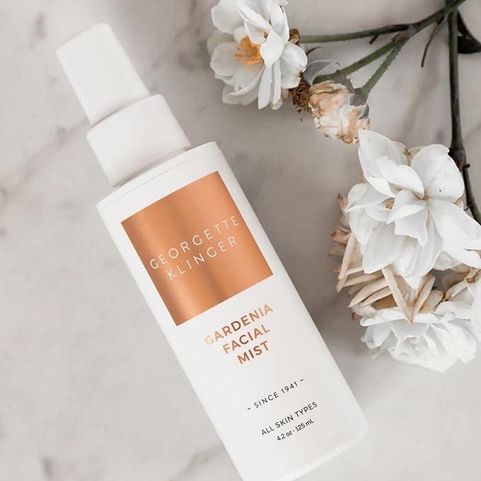 Georgette Klinger Gardenia Facial Mist - Collagen-Infused Face Spray, Long-Lasting Makeup, Hydration for Dewy and Smooth Skin, Anti Aging for All Skin Types- 4.2 oz-GlimoraGlow