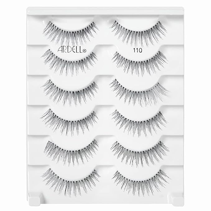 Ardell False Eyelashes, Natural 110, 5 pair + bonus pair Multipack for Eye-Lifting Effect-GlimoraGlow