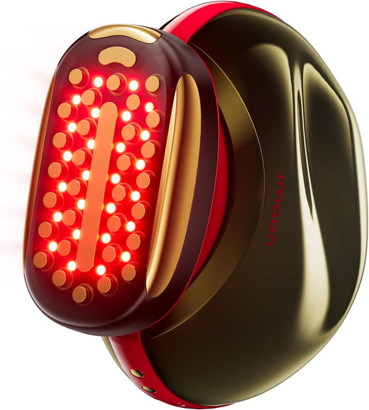 JMOON NouvelleSkin Facial Toning Device, FDA-Cleared Microcurrent Facial Device and Red Light Therapy for Face, 4 Modes & 5 Intensity Levels for Personalized Face Lift & Smoothing. M30U PR-GlimoraGlow