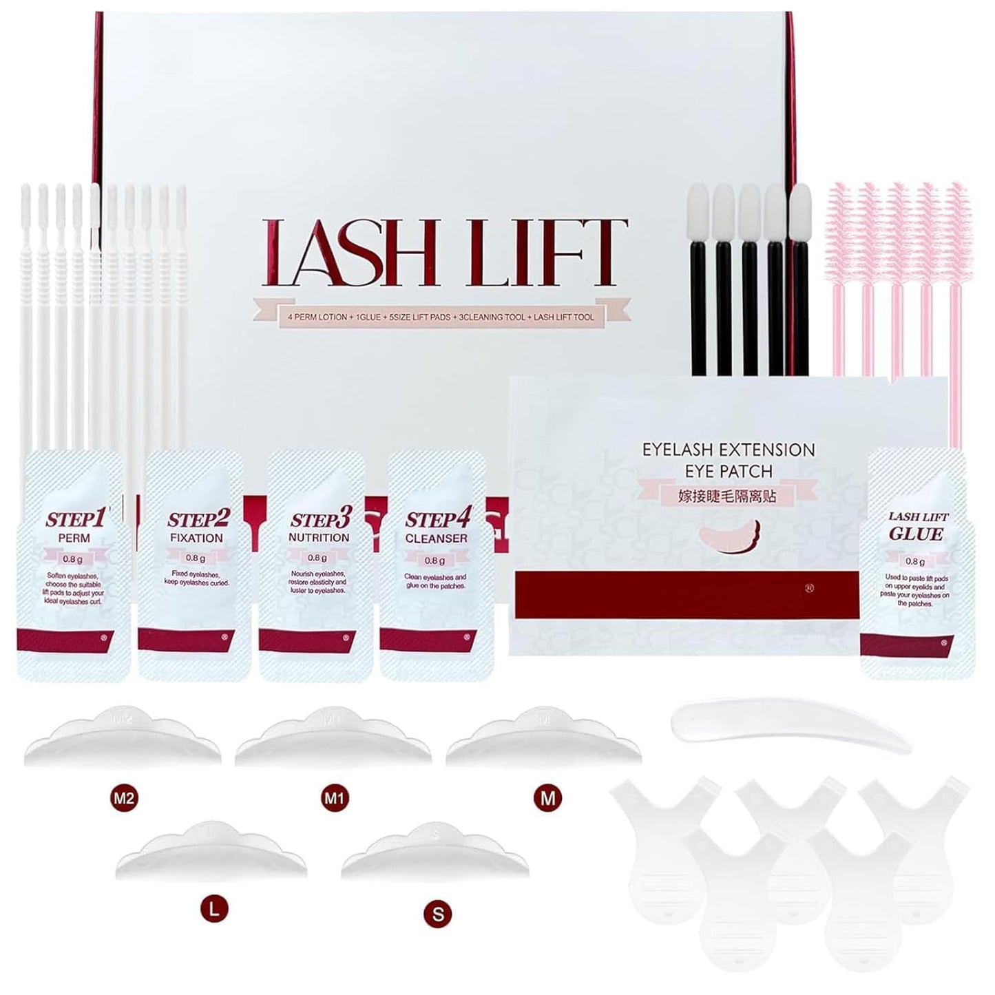 Lash Lift Kit Eyelash Perm Kit Professional Eyelash Lift Kit, YIMEIR Lash Perm Kit Lash Lamination Kit Lash Lifting Tools Suitable for Salon and Home Use-GlimoraGlow
