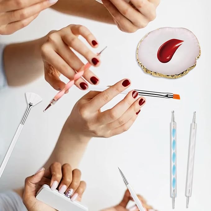 22 Pack Resin Art Palette, Makeup Mixing Palette, Gold Edge Nail Art Tool Gel Design Nail Art Makeup Mixing Tray DIY-GlimoraGlow