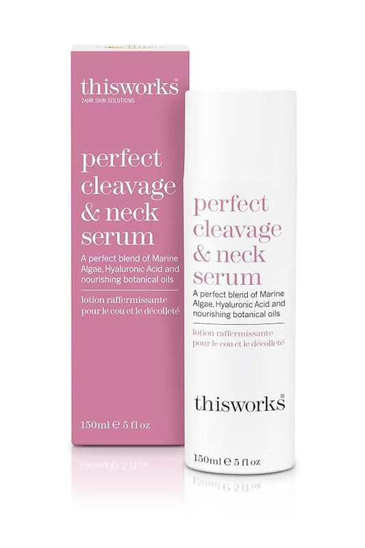 This Works Perfect Cleavage & Neck Serum with Marine Algae & Hyaluronic Acid – Neck Cream Firms & Hydrates – 5 fl oz-GlimoraGlow