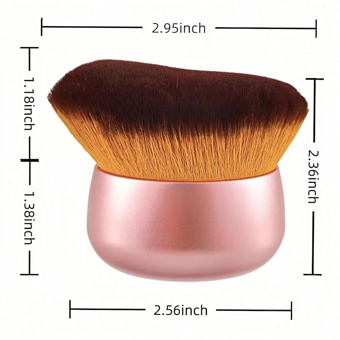 Blend & Blur 75mm Body Kabuki Brush - For Self Tanner, Body Bronzer & Foundation | Face/Back Multitool | Wet/Dry Use (Rose Gold)-GlimoraGlow