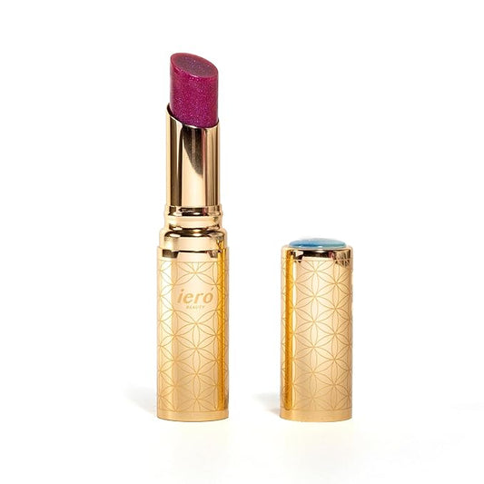 ieró Beauty Moonkissed Luminous PH Tinted Lip Balm w/Shea Butter & Vitamin E, Lip Care Moisturizer, Lip Plumper for Soft & Supple Lips, Paraben Free, Vegan, Sheer Berry w/Blue-Violet Shimmer-GlimoraGlow