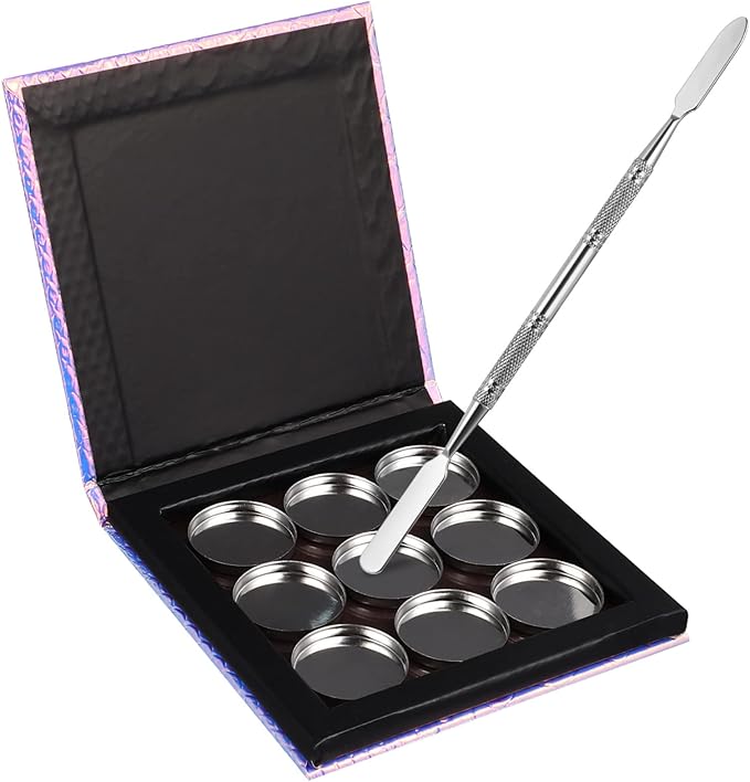 1 Set Empty Makeup Tray Magnetic Makeup Pan Magnetic Palette Empty Cosmetics Palette Empty Eyeshadow Holder Make up Palette Paper Eye Shadow Travel Blush Powder-GlimoraGlow