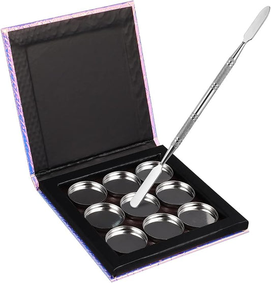 1 Set Empty Makeup Tray Magnetic Makeup Pan Magnetic Palette Empty Cosmetics Palette Empty Eyeshadow Holder Make up Palette Paper Eye Shadow Travel Blush Powder-GlimoraGlow