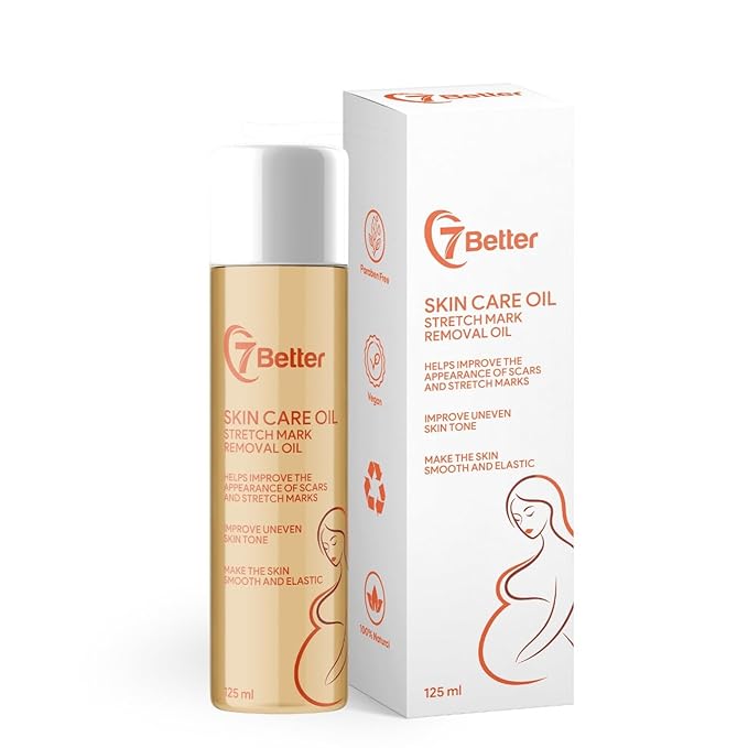 Stretch Mark Pregnancy Oil, Natural Oil Skincare Body Oil Serum for Scars and Stretch Marks, Face with Vitamin E & A for Sensitive Dry Skin and Body Moisturizer-GlimoraGlow
