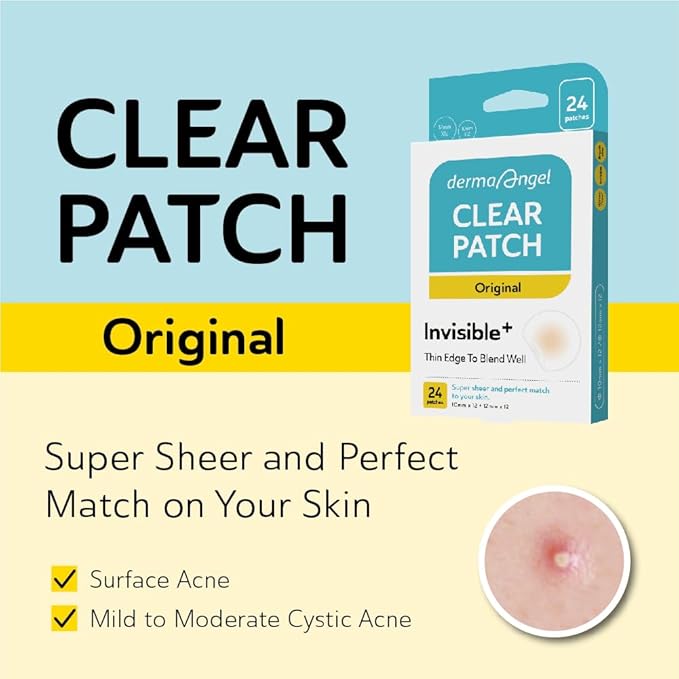 Invisible Pimple Patches for Cystic Acne - Medical Grade Hydrocolloid Acne Patches & Zit Stickers, Cystic Acne Patch for Day/Night Use - 120 Count - 3 Sizes Invisible Plus (Clear Patch)-GlimoraGlow