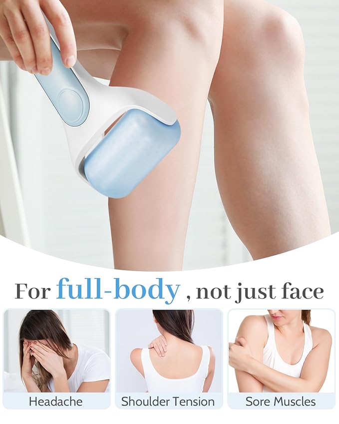 MORGLES Ice Roller for Face, Premium Facial Roller for Puffiness, Dark Circles and Lymphatic Drainage, Cold Face Roller for Women Self Care with Carry Case-GlimoraGlow